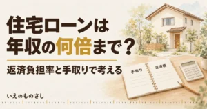 住宅ローンは年収の何倍まで？返済負担率と手取りで考える